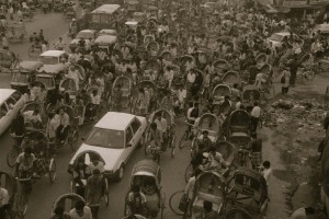 Rickshaws in Dhaka, 1992